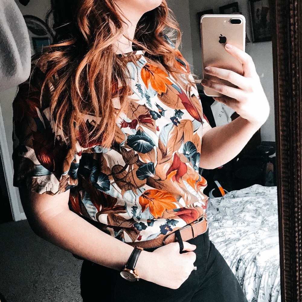 Jewel Tone Floral Shirt